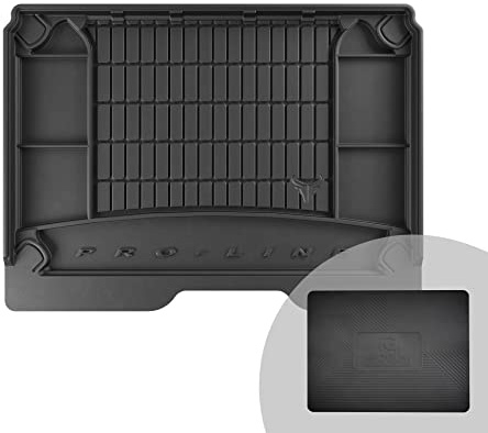 FROGUM ProLine 3D Alfombrilla Exclusiva de Goma cubeta Maletero para Citroën Berlingo II Multispace 2008-2018 | Práctico Organizador | Los Bordes más Altos | Al Tamaño