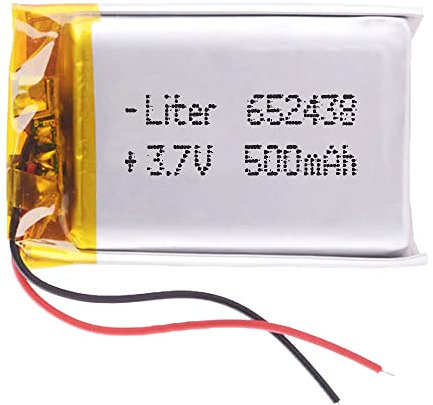 Batteria 562438 LiPo 3.7V 500mAh 1.85Wh 1S 5C Liter Energy Battery per l'elettronica Ricaricabile Telefono Portatile Smartwatch Orologio GPS - Non adatto per Radiocomando 40x24x6mm (500mAh|562438)