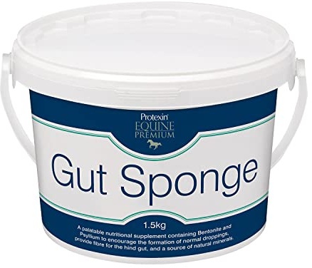 Protexin Equine Gut Sponge, Gut Health Support for Horses, 1.5kg Powder | Prebiotic Nutritional Supplement to Support Hind Gut Health & Normal, Firm Droppings, Peppermint Flavour