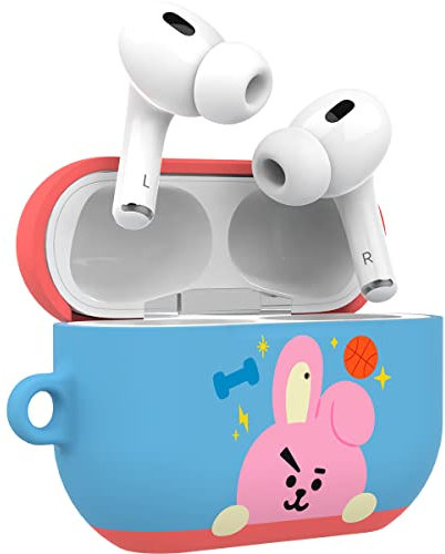 BT21 Offizieller Merchandise-Artikel für AirPods Pro 2 Hülle Schutzhülle Hartschale mit Schlüsselanhänger für AirPods Pro 2nd Generation (2022) - Cooky