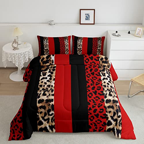 Homewish Kinder-Bettwäsche-Set mit Leopardenmuster, Doppelbettgröße, Gepardenhaut, modisches Bettwäsche-Set, Mädchen, Jungen, Erwachsene, Raumdekoration, Bettdeckenbezug, 1 Kissenbezug