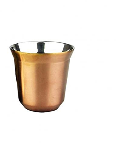 Tazza da caffè in ceramica, tazza d'acqua, tazza da caffè espresso in acciaio inossidabile a doppia parete da 80 ml Isolamento a forma di tazza da caffè Pixie Tazza da caffè termica carina (Color : Gr
