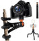 TARION Flexible Phone Tripod Stand - Mini Desk Tripod Stand with Hidden Phone Clamp 1/4 Screw Adapter Stable Portable Multifunctional for Smartphone Camera Vlog Live Stream Travel Selfie Stand MDS-01