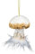 Fungo bianco 6 x 7 cm – Decorazioni da appendere all'albero di Natale, ornamenti decorativi festivi pendenti per albero di Natale a tema fiaba