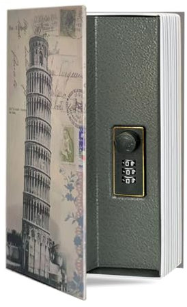 Coffre-fort à combinaison, grand, dictionnaire Luhuanx Home, boîte de verrouillage sécurisée pour bijoux en espèces, faux livre, 24,1 x 15,8 x 5,5 cm (Bisacota)
