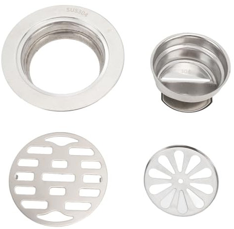 Duschablauf-Montage, runder Bodenablauf, 3,9 Edelstahl, geruchsdicht, hohe rutschfeste Duschablauf-Set 75 mm Rohr, Badezimmer, Hotel