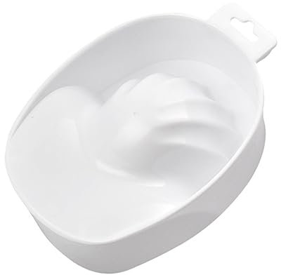 SKISUNO Manicure Bowl Soak Tray Nail Art Soaking Tool White Hand Soak Bowl for Professional and Home Use