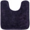 MIULEE Absorbent WC Toilet Rug Non Slip U Shape Bath Mat with High Hydroscopicity Rugs Super Soft Cozy and Shaggy Microfiber Rug Carpet for Bathroom 50x50 cm Deep Purple
