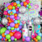 Kit d'arche de ballons arc-en-ciel fluo en latex, rose, violet, vert citron, orange, bleu clair, guirlande de ballons disco pour fête sur le thème du rock, bal de fin d'année, fête d'anniversaire