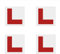 4 Pack Learner L Plate, Self Adhesive Learner Driver Stickers for Car Window, Non Magnetic L Sticker for Car Motorcycle Glass, Learning Plates for Learning Drivers Automotive Internship Newbies