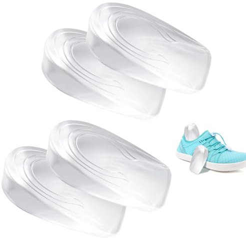 Talonnette Silicone 2cm - Semelle Gel Calcaneenne Transparent Pour Femme Et Homme - Protège Talon Et Semelle Rehaussante