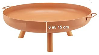 Poêle à barbecue en acier carbone/fonte for garder chaud, patios extérieurs, terrasse, barbecue Pour les débutants(30 inch Brown)
