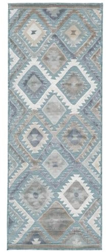 RugVista Sabine Teppich - Blau 80x200 Moderner, Läufer