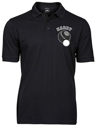 Personalised Lawn Bowls Polo TShirt for Men – Lawn Bowls Clothing & Gifts for Men – Custom Lawn Bowls Tee Style 1