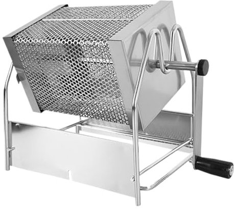 Générique Stainless Steel Hand Coffee Roaster, Manual Coffee Roasting Machine with Hand , Coffee Roaster for Home, Compact Coffee Bean Roaster for Fresh Beans at Home
