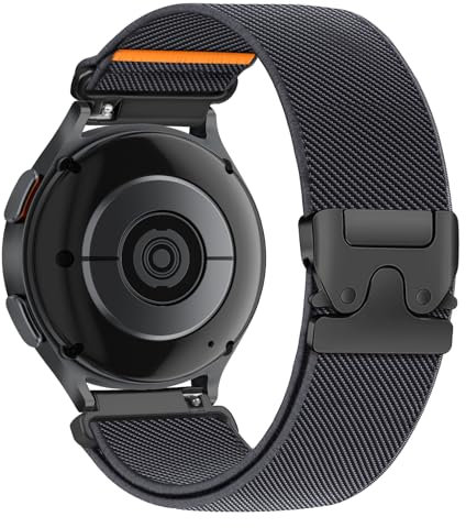 Nylon Elastisch Armband für Samsung Galaxy Watch 7 6 5 4 Armband 40mm 44mm,20mm Robust Stoff Sport Band mit Fallschirmverschluss für Galaxy Armbänder 6 4 Classic/5 Pro/FE/3 41mm/Active