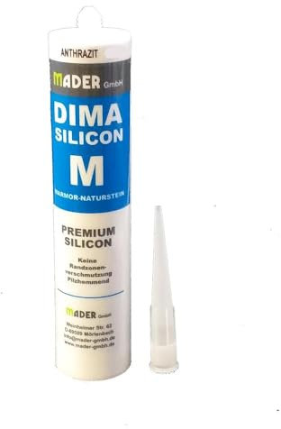 Silikon Premium Kartusche 310ml Silicon Abdichtung Fliesen Sanitär Natursteinsilikon (schwarz)