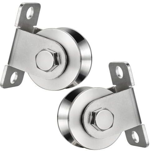 KCNOFNC Umlenkrolle mit 2 Kugellager, V Typ Umlenkrollen für 12mm Seile Stahlseil, Tragkraft 500kg | 2 Stück