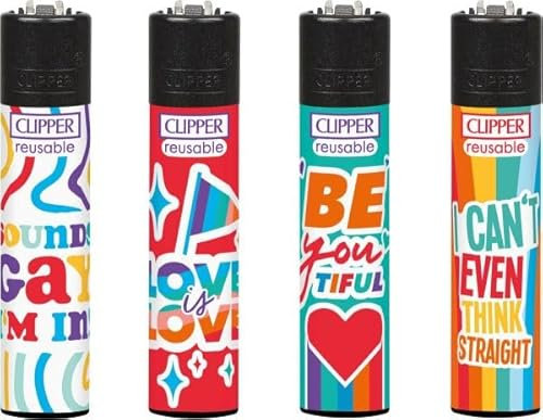 Clipper Feuerzeuge Pride (4er Set), Neue Motive 2025