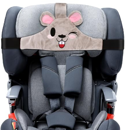 Baby Autositz Kopfunterstützung, Auto Sicherer und gemütlicher Schlafpositionierer, Einstellbar Sicherheitssitz Befestigungsgurt, Protektor Kopfstütze Nackenstütze für Kinder Baby Autositz Kopfband