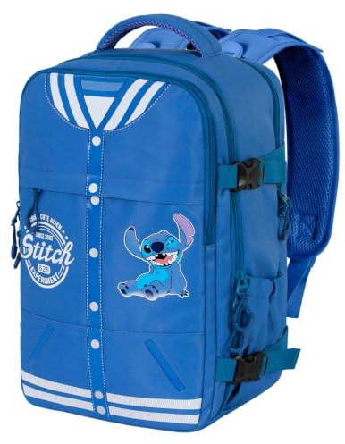 Disney Lilo and Stitch Varsity-Mercury Backpack 2.0 Underseat Cabin Bag 40x20x25cm, Blue, Capacity 20 L
