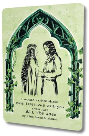 TinyTami Fantasy Hochzeitskarte Elben Stil Romantische Postkarte mit Spruch Tolkien inspiriert Geschenk zur Hochzeit Verlobung Valentinstag Eheversprechen Jubiläum