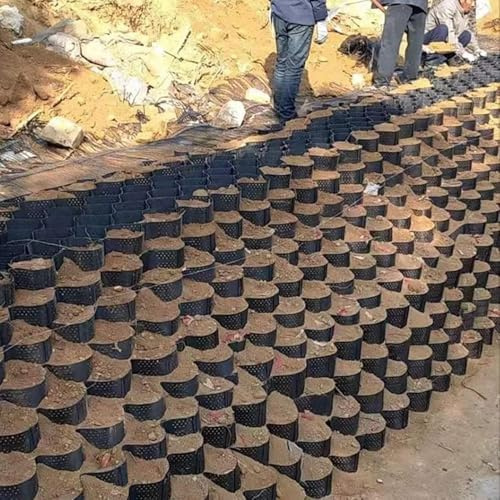 Hochleistungs-geogitter Für Stützmauern, Bodenblock/Kies-untergrund-stabilisatorgitter, Mesh Geo Ground Grid Stabilisator, Schrägen Geocell Für Den Garten, 1x7M/3.3x22.9FT