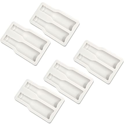 YIBOZI Doppel-Bierflaschen-Form, Silikonformen, praktische Silikon-Bierflaschen-Formen, Bierflaschenformen für Schokolade, Fondant, Kuchendekoration und Backzubehör