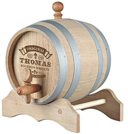 2 litres Barrel Personnalisé avec Gravure nom - Cadeau Original - Fûts de chêne pour Le Whisky ou du vin - idée Cadeau pour Les Hommes - Motive Exclusive,