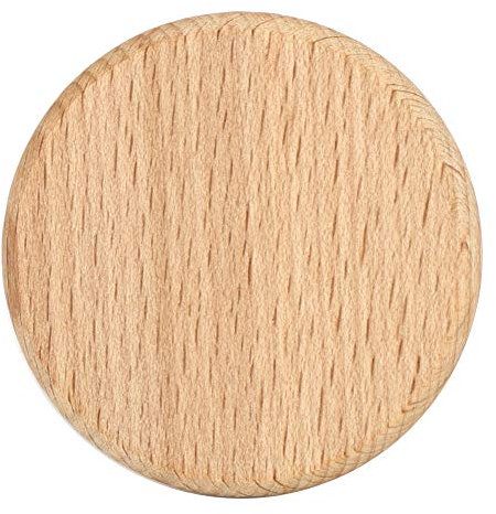 50 Stück runde Holzspäne Einfache glatte Kanten Natürliche Holzscheiben Plattendekoration Runde Holzleere Scheiben Buche Chip DIY handgefertigte Dekoration Zubehör(6cm)
