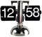 DYJD Wanduhr Retro Digital Flip Down-Uhr-Batterie betrieben European Style Klein Gleichgewicht Wohnzimmer Uhr Retro Kreative für Heim,Schwarz,Single Bell