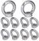 Fafeicy 10 Stück M8 Ringmutter, Edelstahl-Hubmutter, Schwerlast-Ringschrauben für Marine, Maschinenbaukrane, Metallurgie, Eisenbahnverladung (M8), Nuss