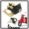 GSC RICAMBI SRL Serratura Completa Chiavi Per Sella Vespa PX - Vespa PXE Rainbow. Sedia Retrò Per Motociclisti. Ciliegio. Nero.