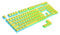 Ranked Pudding PBT Keycaps | 112 Double Shot Translucent ANSI US & ISO Layout | OEM Profile for RGB Mechanical Gaming Keyboard (Yellow)