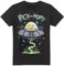 Cotton Soul Retro-Filme & Kult-TV-Kollektion Herren-T-Shirt, Schwarz - Rick & Morty Ufo, M
