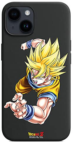 Personalaizer Originalhülle, kompatibel mit iPhone 14, Schwarz, mit Motiv Dragon Ball Z Goku SS1 Special