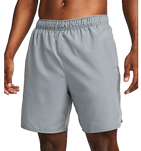 Nike Mid Thigh Length Short M NK DF Challenger 7Bf Short, Smoke Grey/Smoke Grey/Reflective Silv, DV9359-084, L