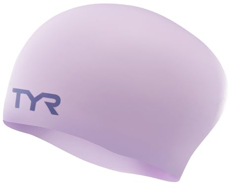 Gorro de natación de Silicona TYR para Adultos de Pelo Largo sin Arrugas