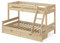 VitaliSpa Etagenbett Everest, Naturholz, 120x200 / 80x200 cm mit Schubladen