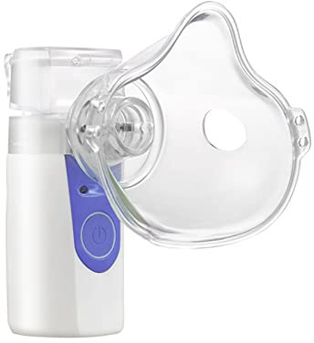 Inhalator Tragbarer,CEIEVER Nebulizer Inhalator Set USB wiederaufladbar Tragbar Mesh Inhaliergeräte für Erwachsene und Kinder Stiller Vernebler mit Mundstück und Maske
