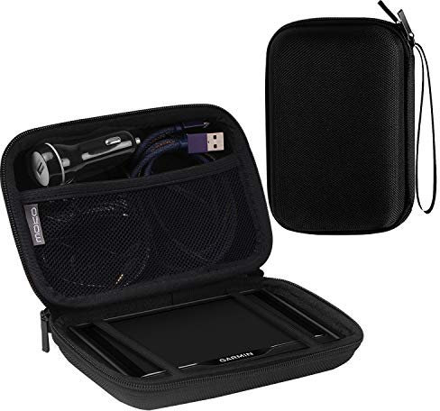 MoKo Custodia Portatile per GPS dell’Auto, Custodia Sacchetto Portabile Rigida Universale per Il GPS Navigator Garmin/Magellan 5 Pollici – Nero