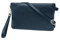 Pochette Donna con Tracolla Borsa Clutch Donna Elegante in Pelle Morbida Made in Italy Borsa da Polso Modello Mya Blu
