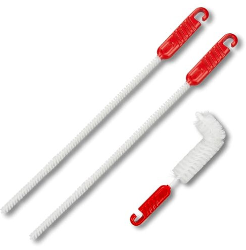 zederle 2X Reinigungsbürsten für Abwasserkanäle & 1x Bürste für den Waschbeckenüberlauf, Rohrreiniger, Drain Reinigungsbürste, Entfernen Langer Haare, Überlaufbürste