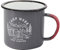 CAMPWERK Emaille Becher/Tasse, Kafeebecher, Teepott, Trinkbecher für Picknick,Camping & Reisen, feuerfestes und bruchfestes Essgeschirr, Mit Adventure mit Outdoor Motiv, 350ml