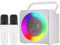 Ankuka Karaoke Machine with 2 Wireless Microphones, Portable Bluetooth Karaoke Speaker for Adults Kids,Singing Machine with Dynamic Lights, for Girls Boys Home Party (White)