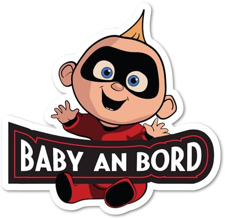 Baby on board aufkleber auto Jackjack 15x15cm leicht zu klebender Vinyl-Aufkleber für Baby an Bord, Baby on Board Autoaufkleber(Farbe)