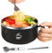 Lot de 1/2 bols à nouilles pour micro-ondes - Bol ramen - Passe au lave-vaisselle - Baguettes - Bol à pâtes micro-ondes - Cuiseur à ramen - Bol à pâtes instantané - Bol à nouilles ramen - Bol à