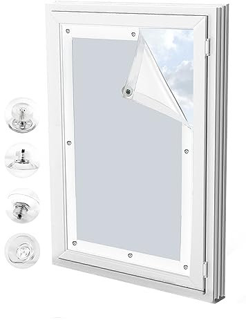 XtraCare Estor opaco para tragaluz, cortinas opacas sin necesidad de taladrar, tela opaca para protección solar, gris, 96 x 93 cm (S06)