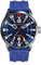 Panzera Flieger 45G Mechanische Automatikuhr Stahl Blau Silikon Saphir Datum Herrenuhr, Schwarz , Armband
