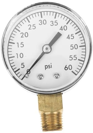 FUNOMOCYA Manomètre De Pression Deau 50 Mm Pour Piscine 1/4 Npt 0-60 Psi Pour Aquarium